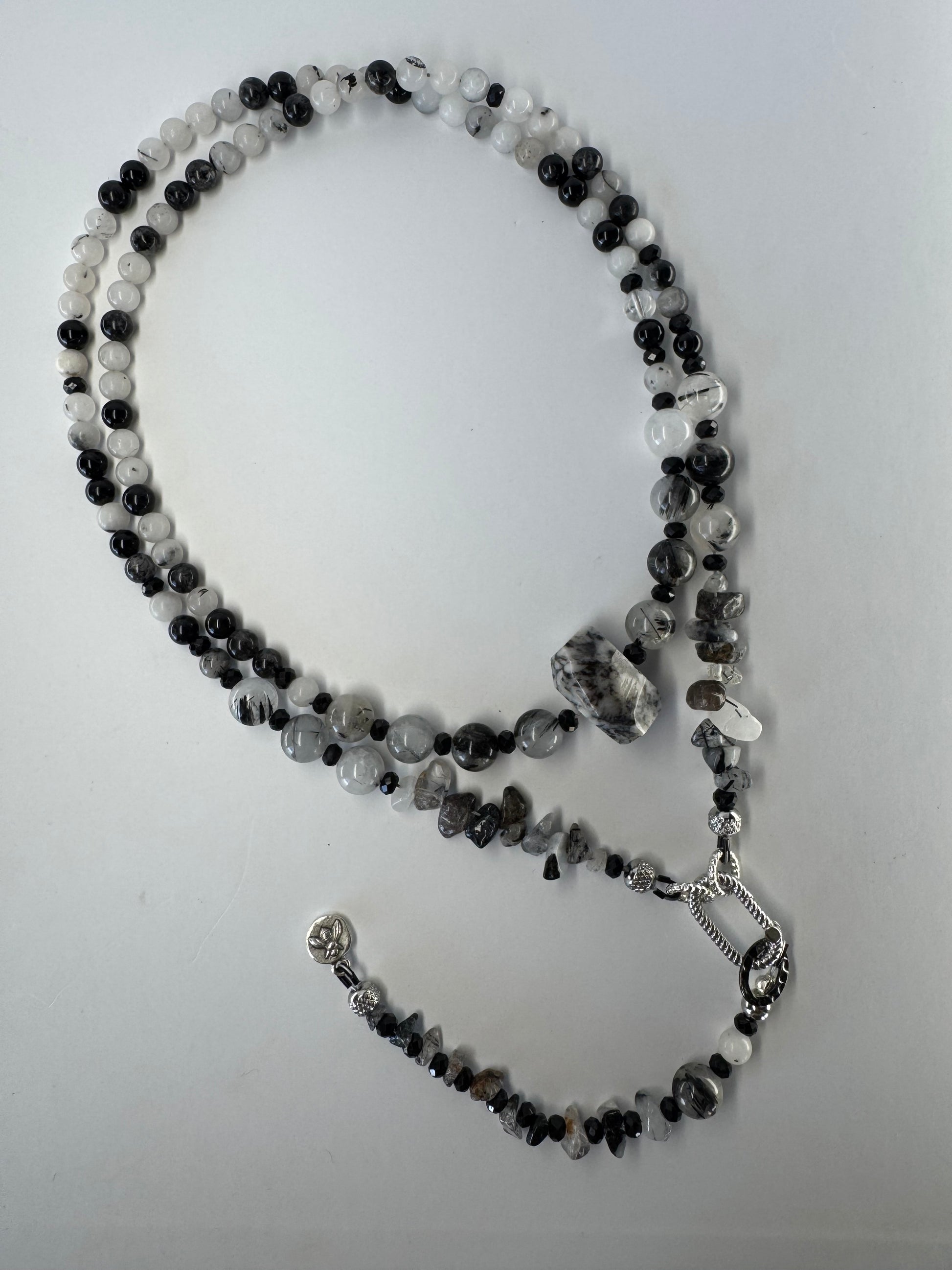 Tourmalinated Quartz, Black Tourmaline & Dendritic Agate