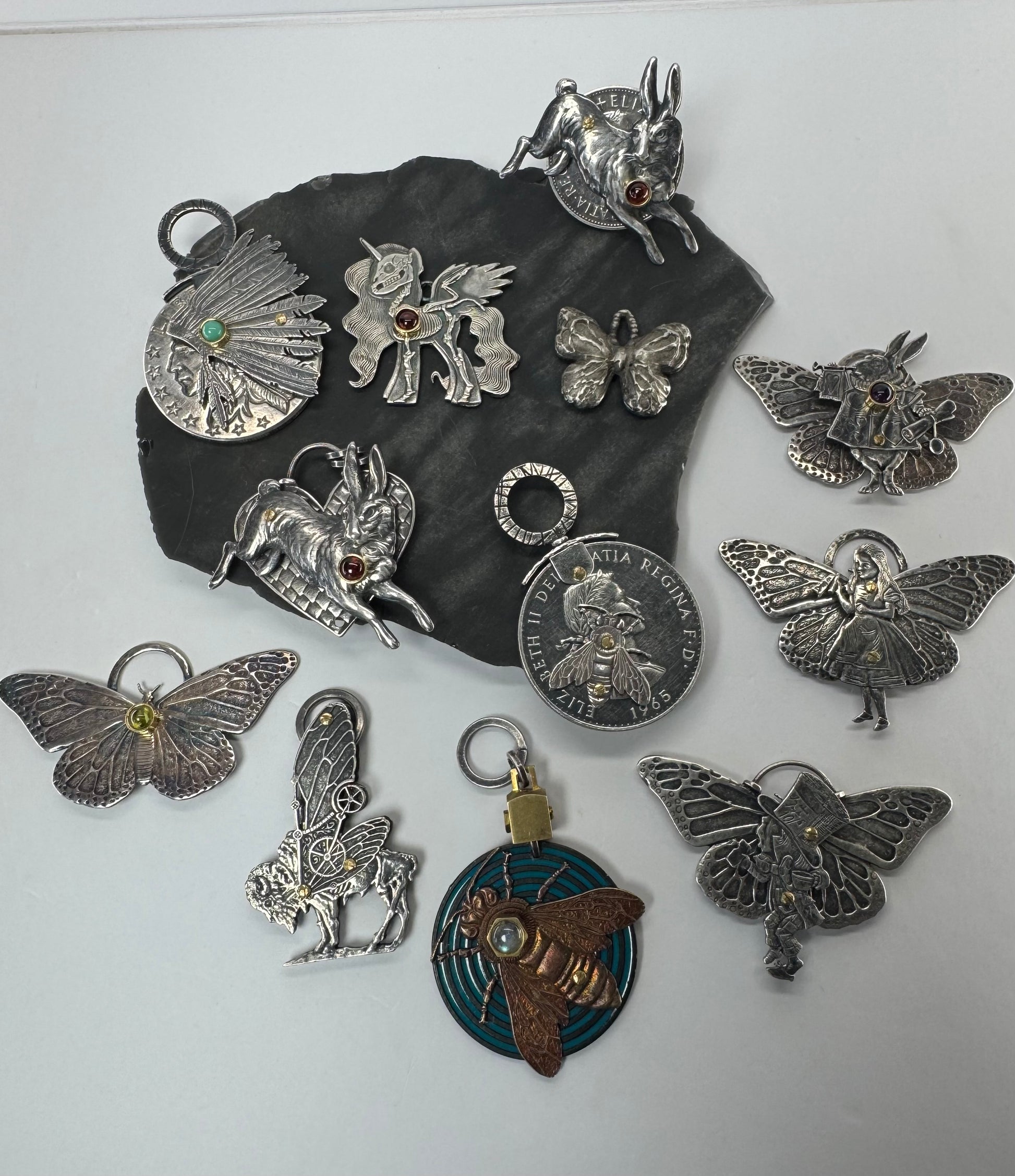 Handmade Pendants & one Ring