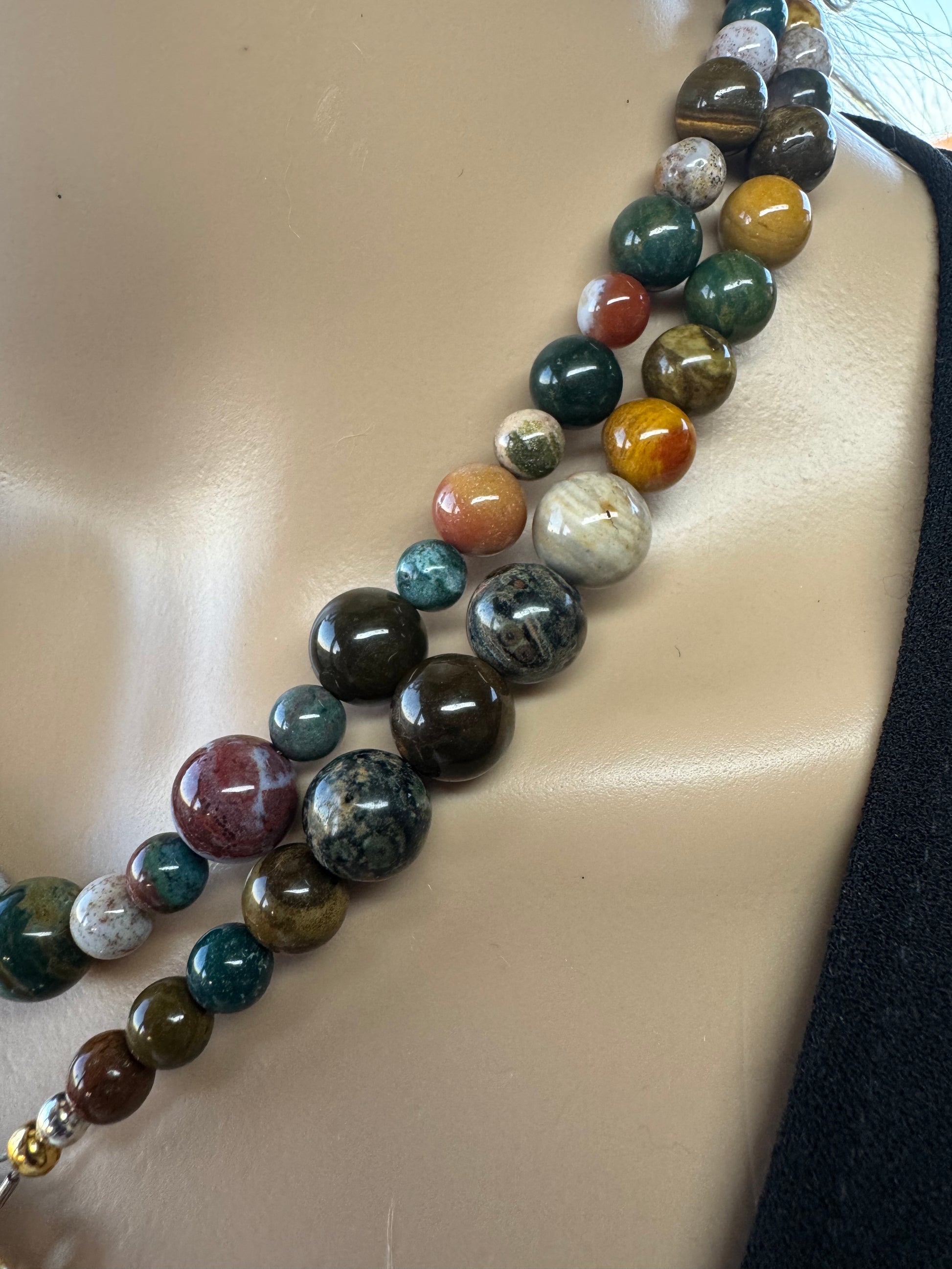 Moe Gems Signature Wrap Necklace – Ocean Jasper