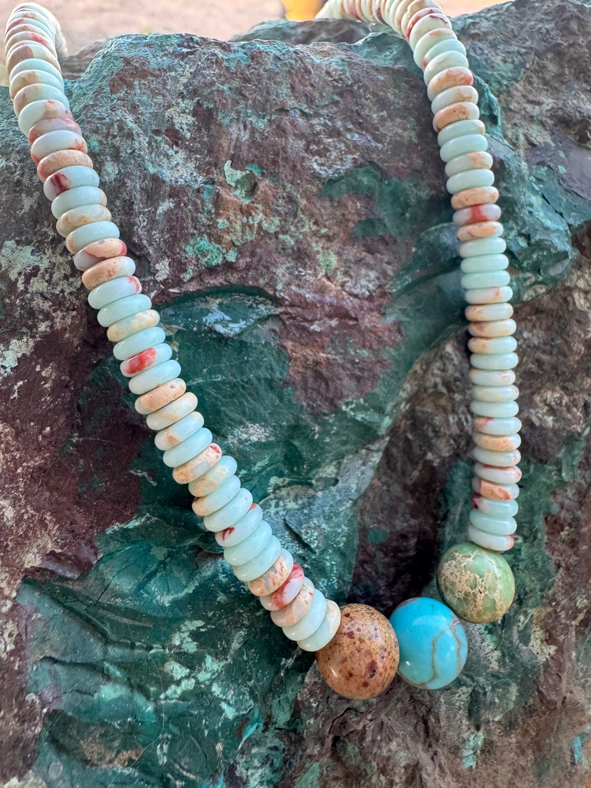 Sea Sediment Jasper Heishi Necklace