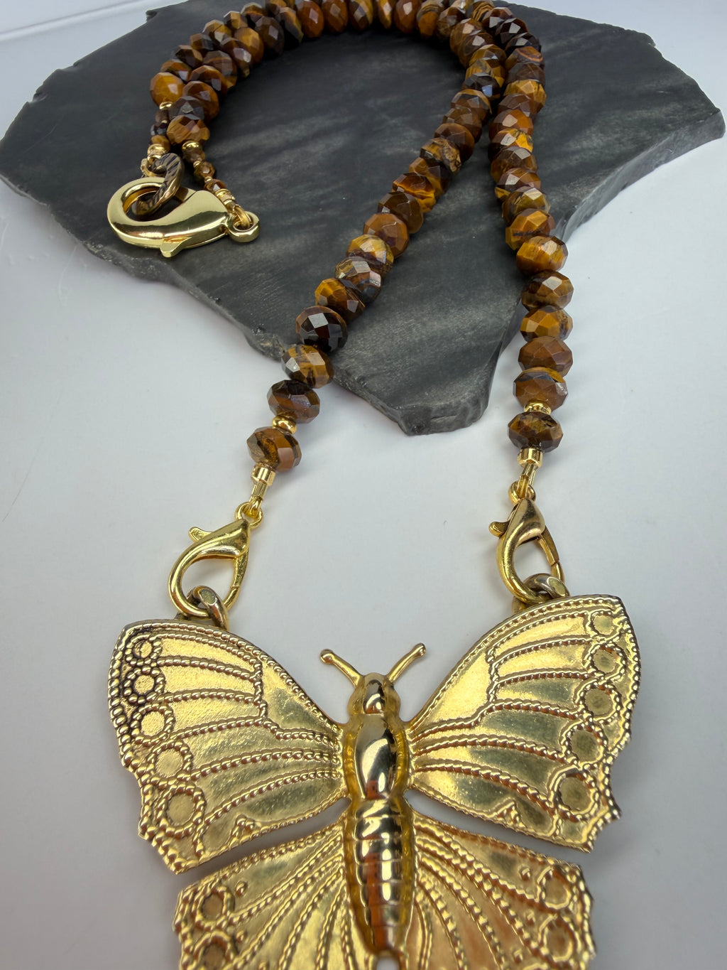 Tiger Eye Faceted Necklace