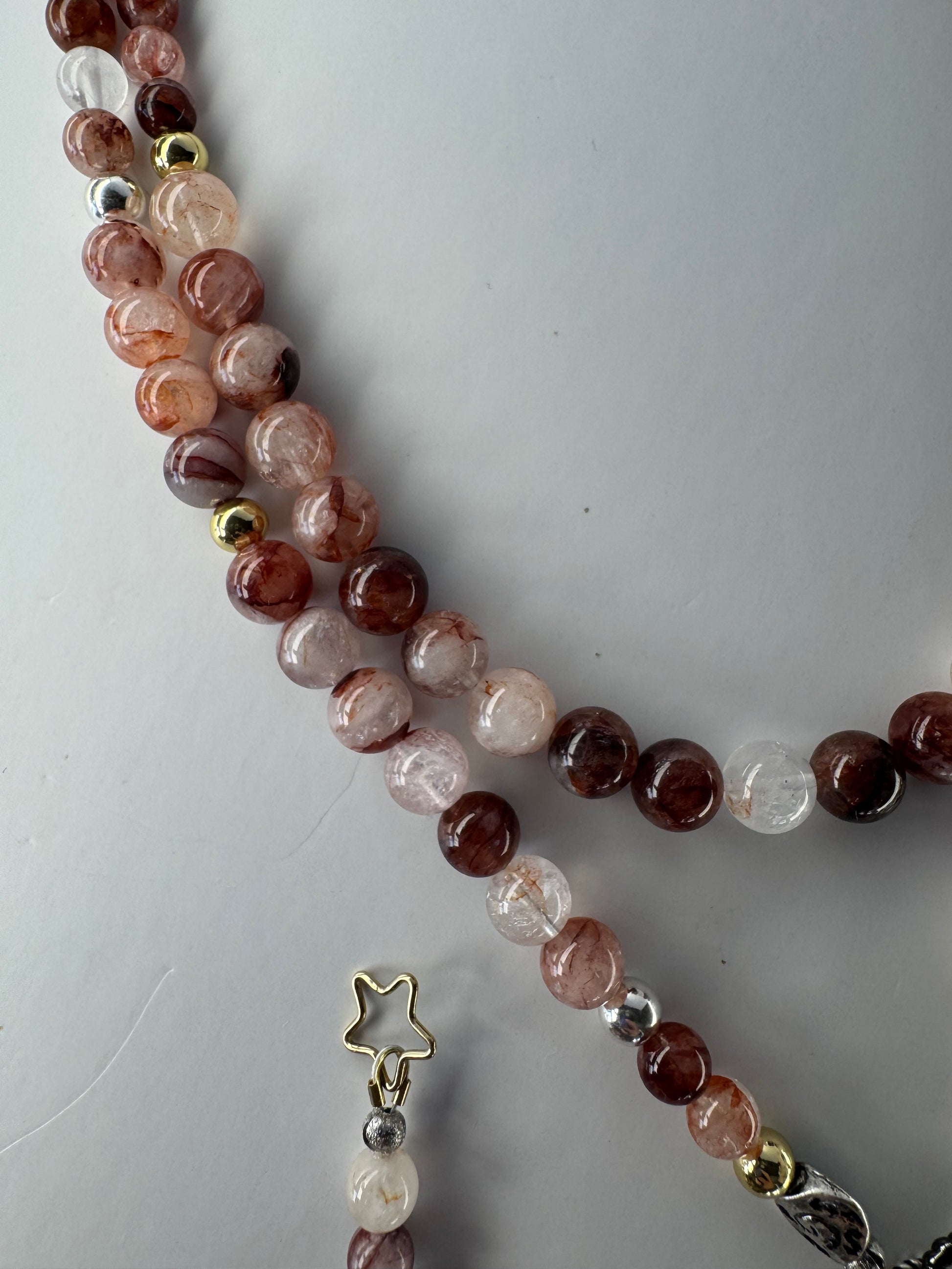 Natural Hematoid Quartz (Fire Quartz) Signature Wrap Necklace