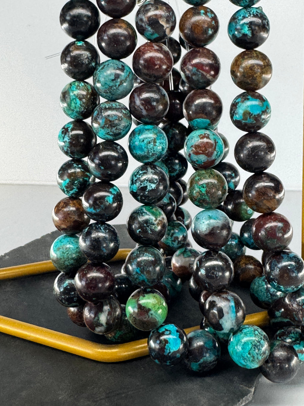 Natural Chrysocolla, Cuprite & Malachite