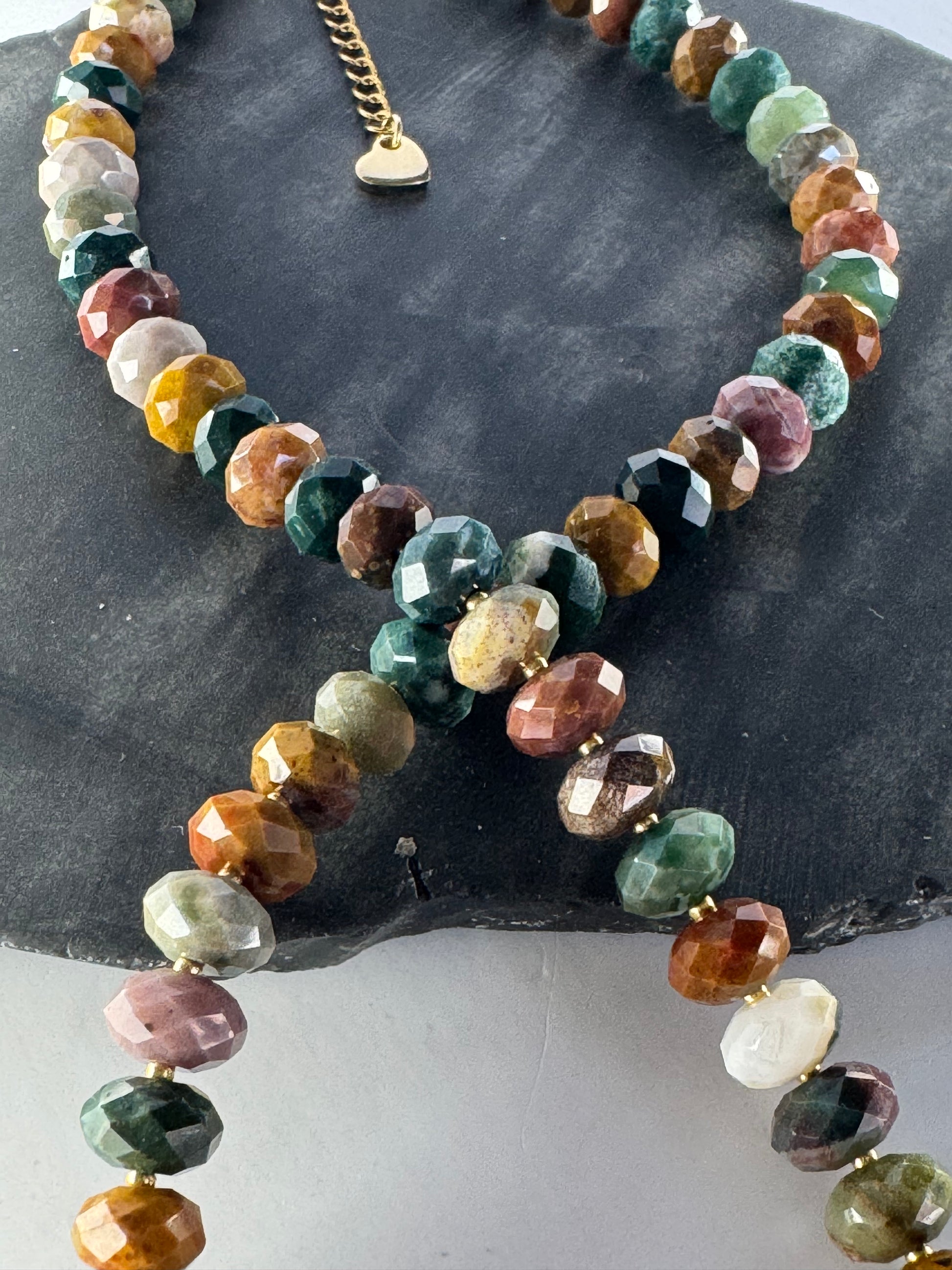 Ocean Jasper Faceted Necklace