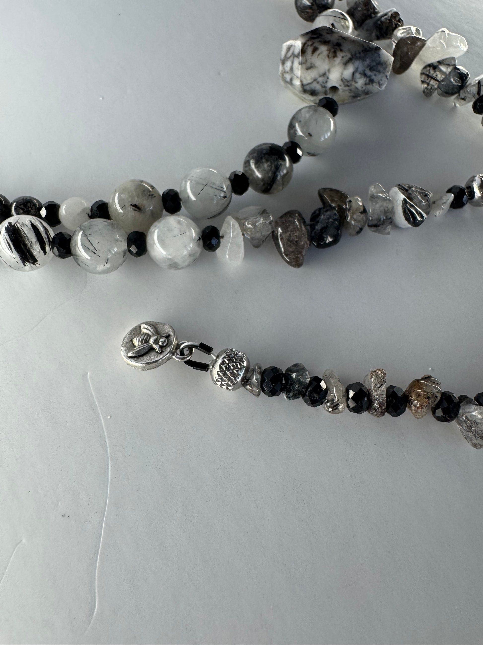 Tourmalinated Quartz, Black Tourmaline & Dendritic Agate