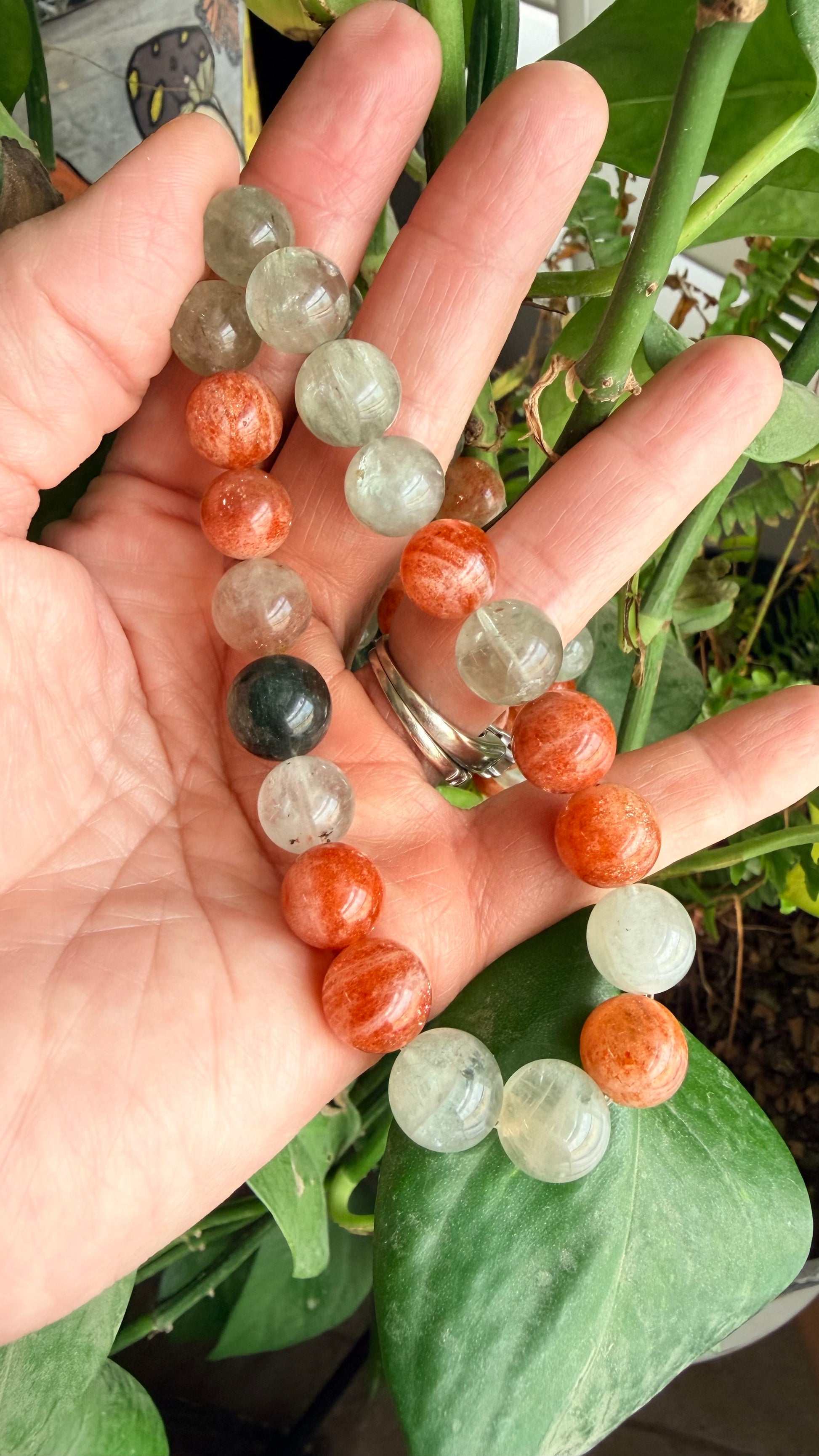 Fire Sunstone with Feldspar Variations