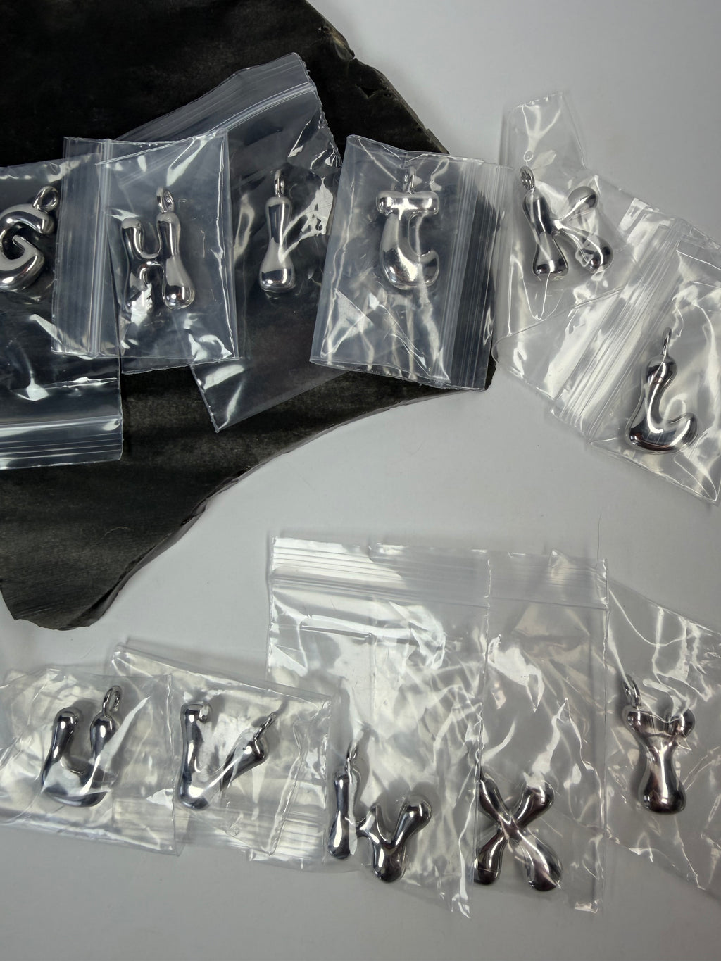 Silver Alphabet Charms