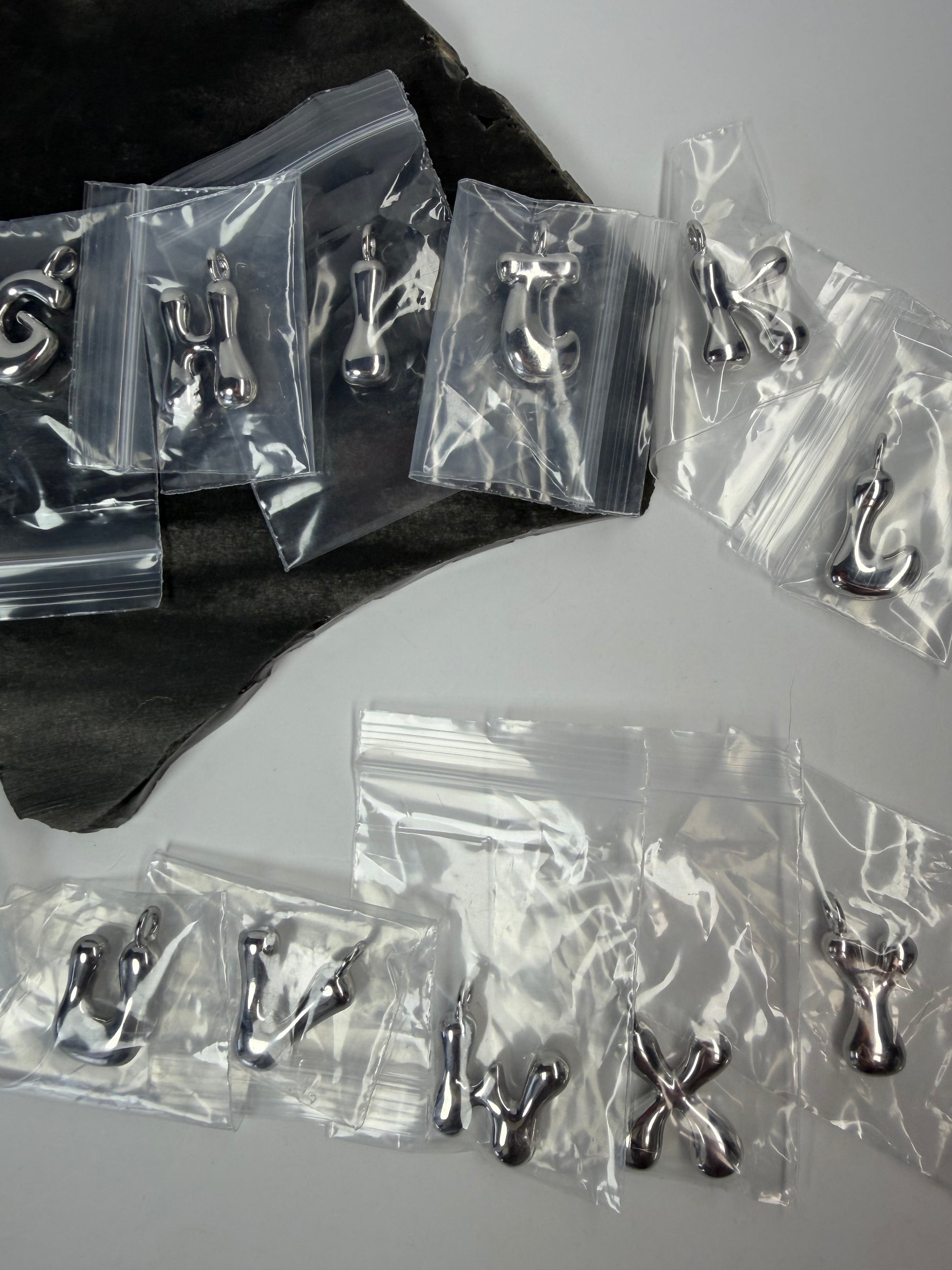 Silver Alphabet Charms
