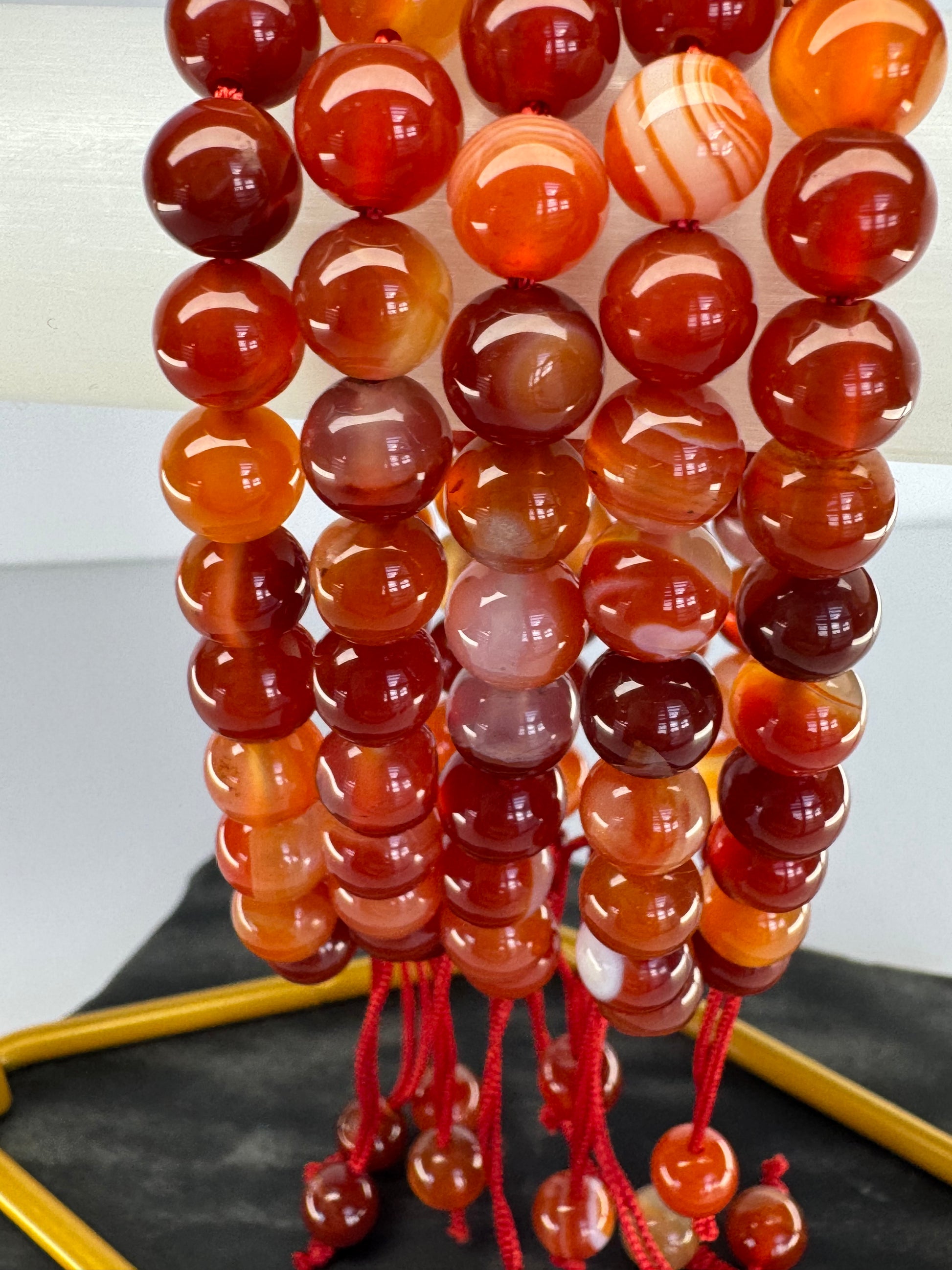 Carnelian Adjustable Bracelet – 8mm Beads