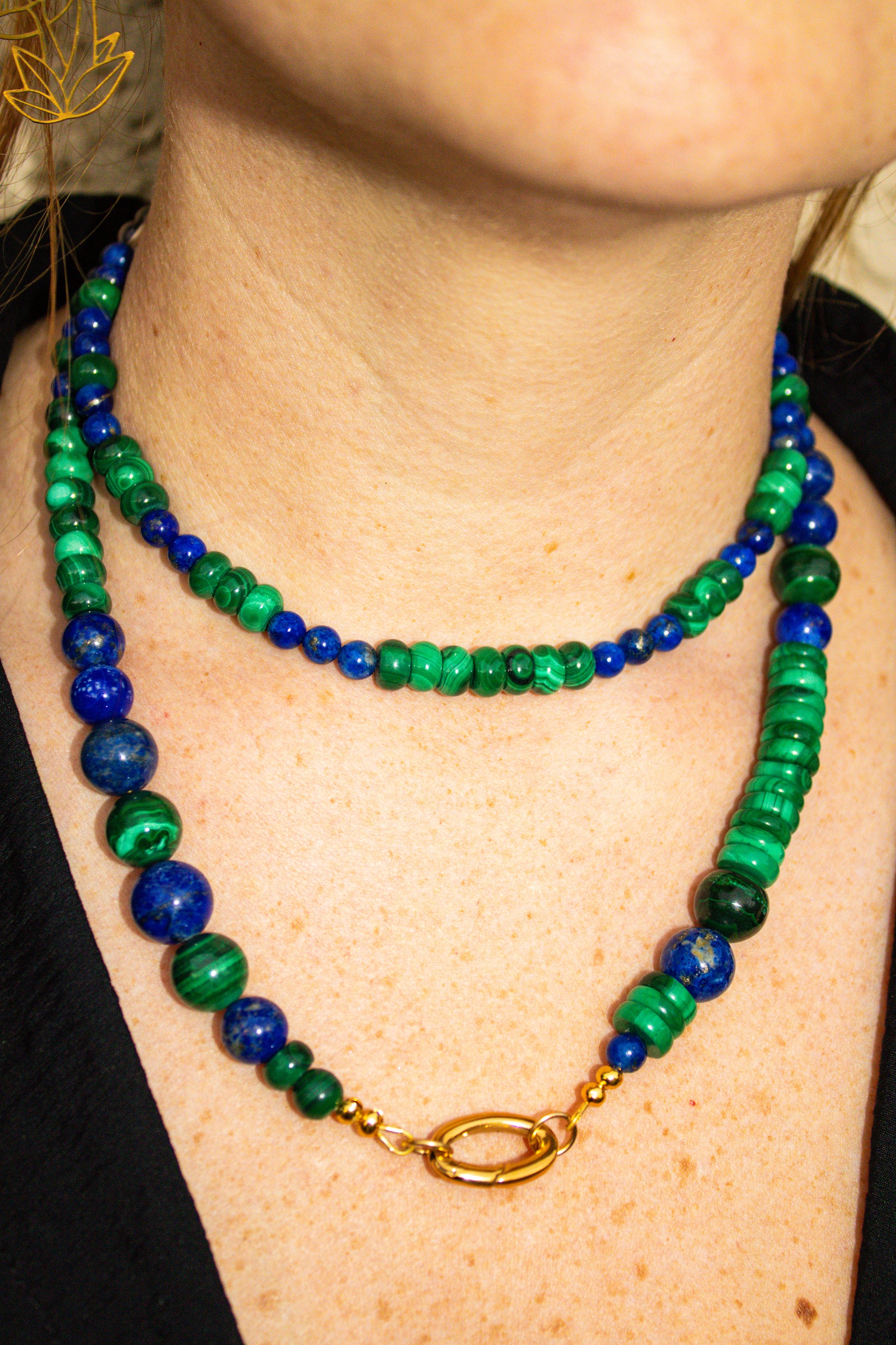Malachite • Lapis Lazuli • Clear Quartz (35”)