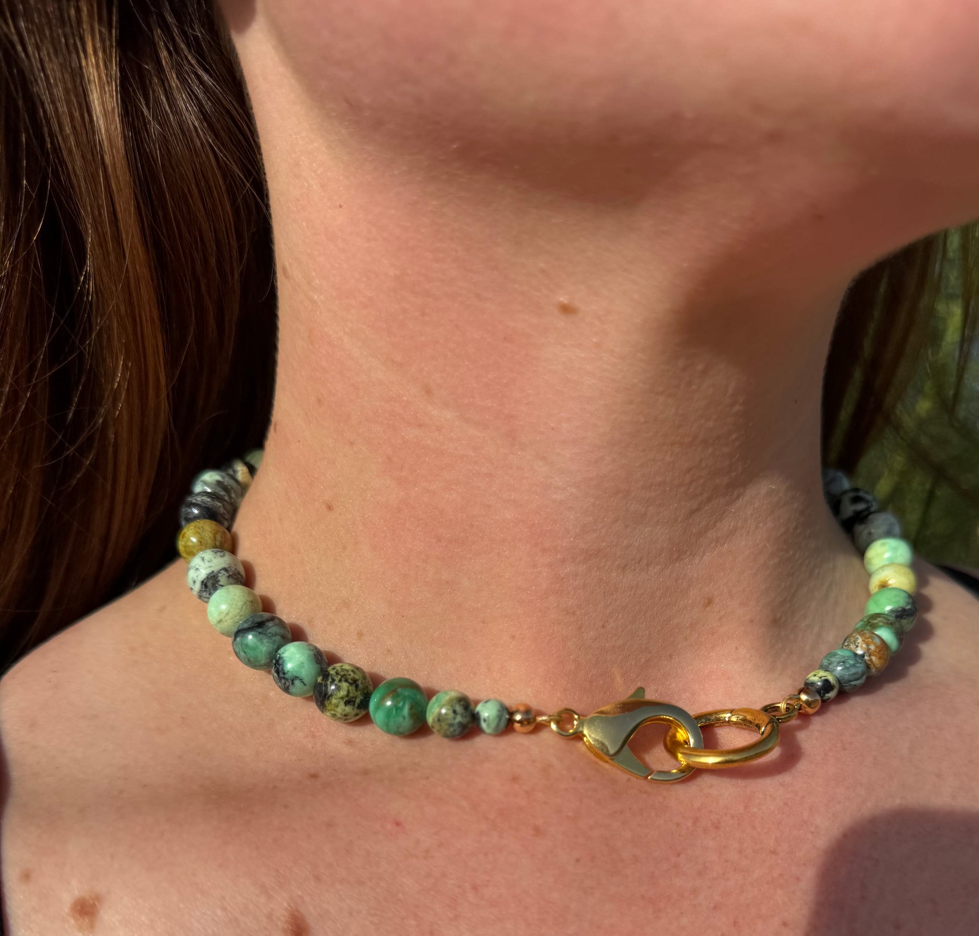 Natural Variscite Gemstone Necklace