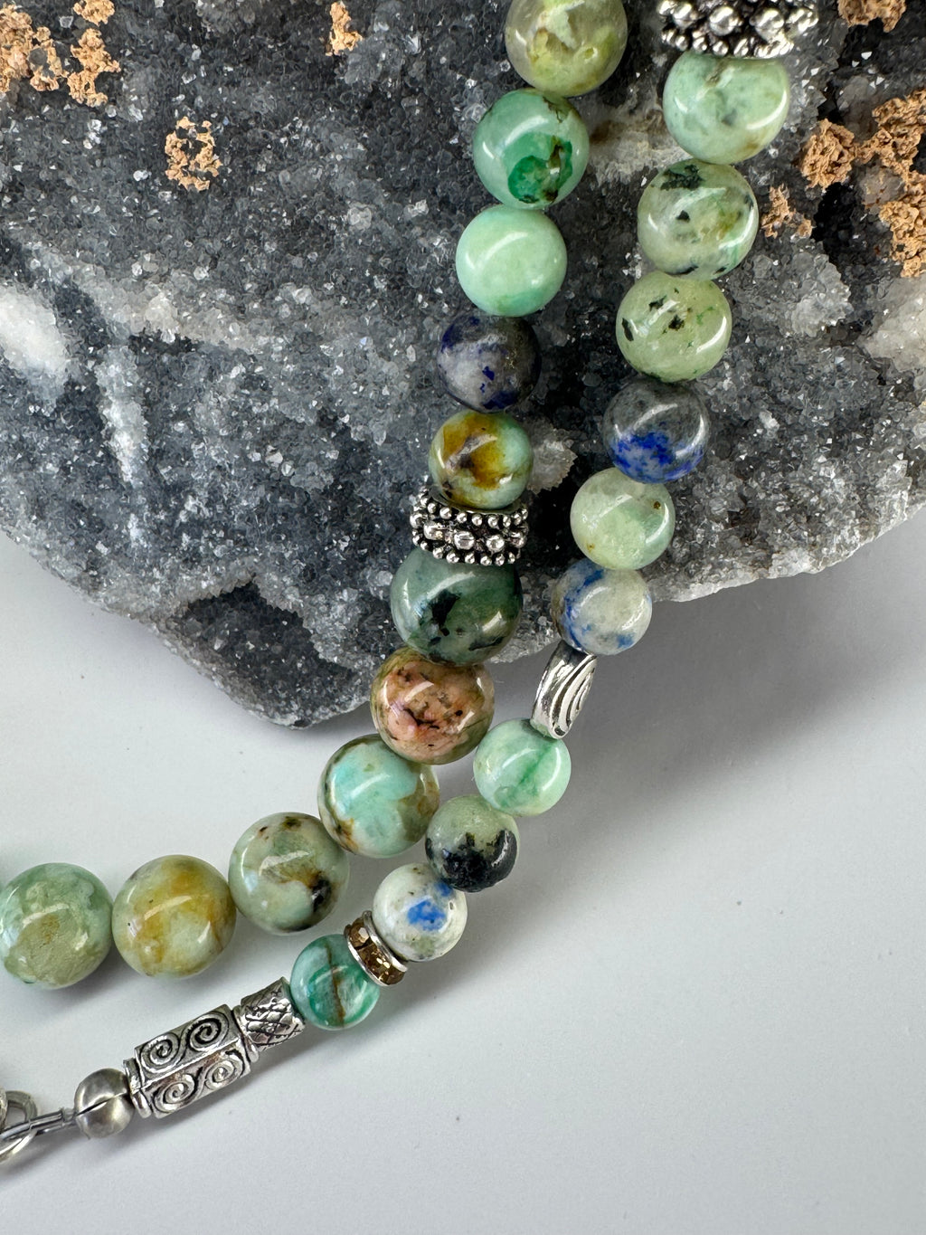 Mongolian Turquoise Necklace & FREE Matching Bracelet
