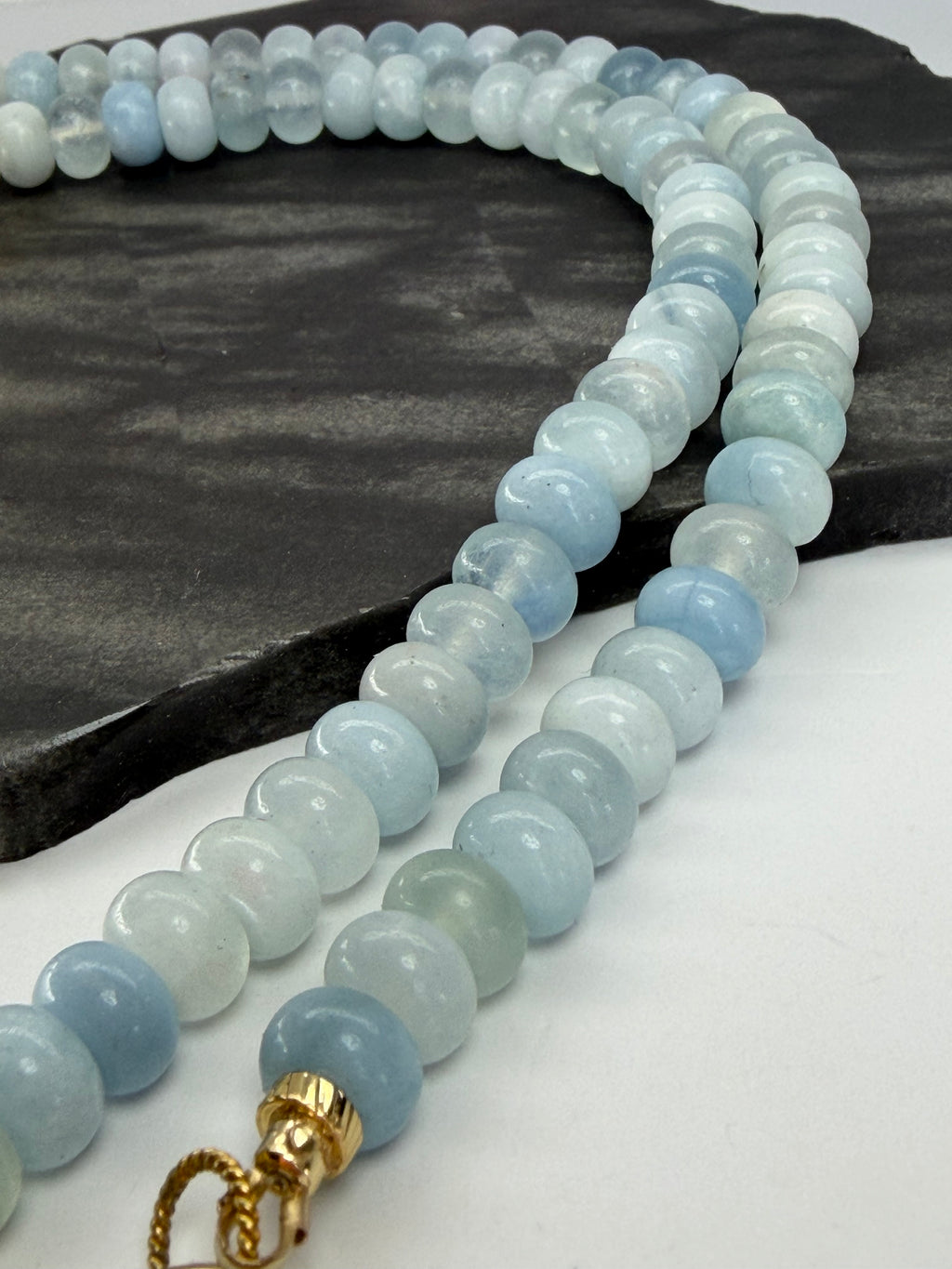 Aquamarine Rondel Necklace
