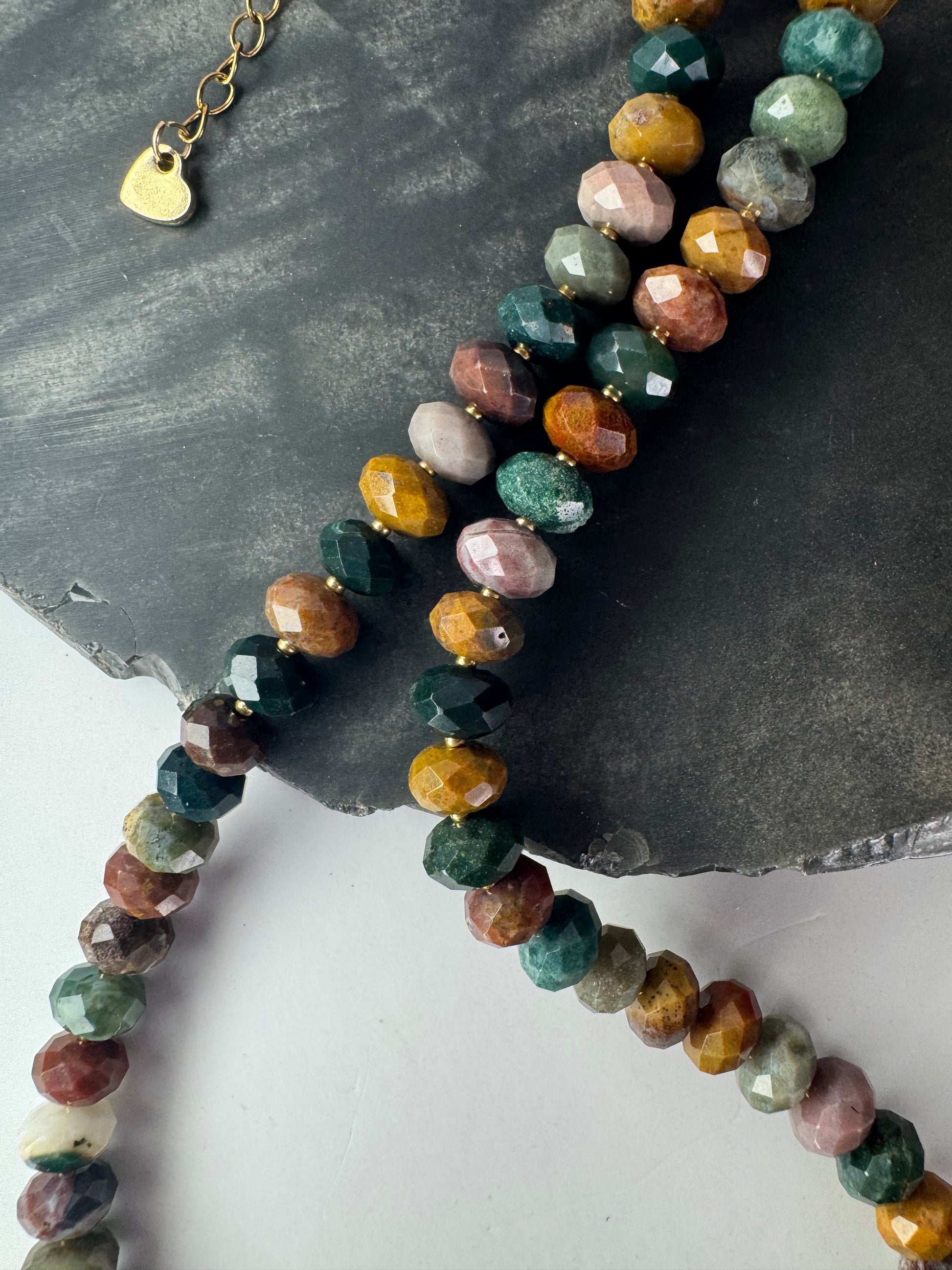 Ocean Jasper Faceted Necklace