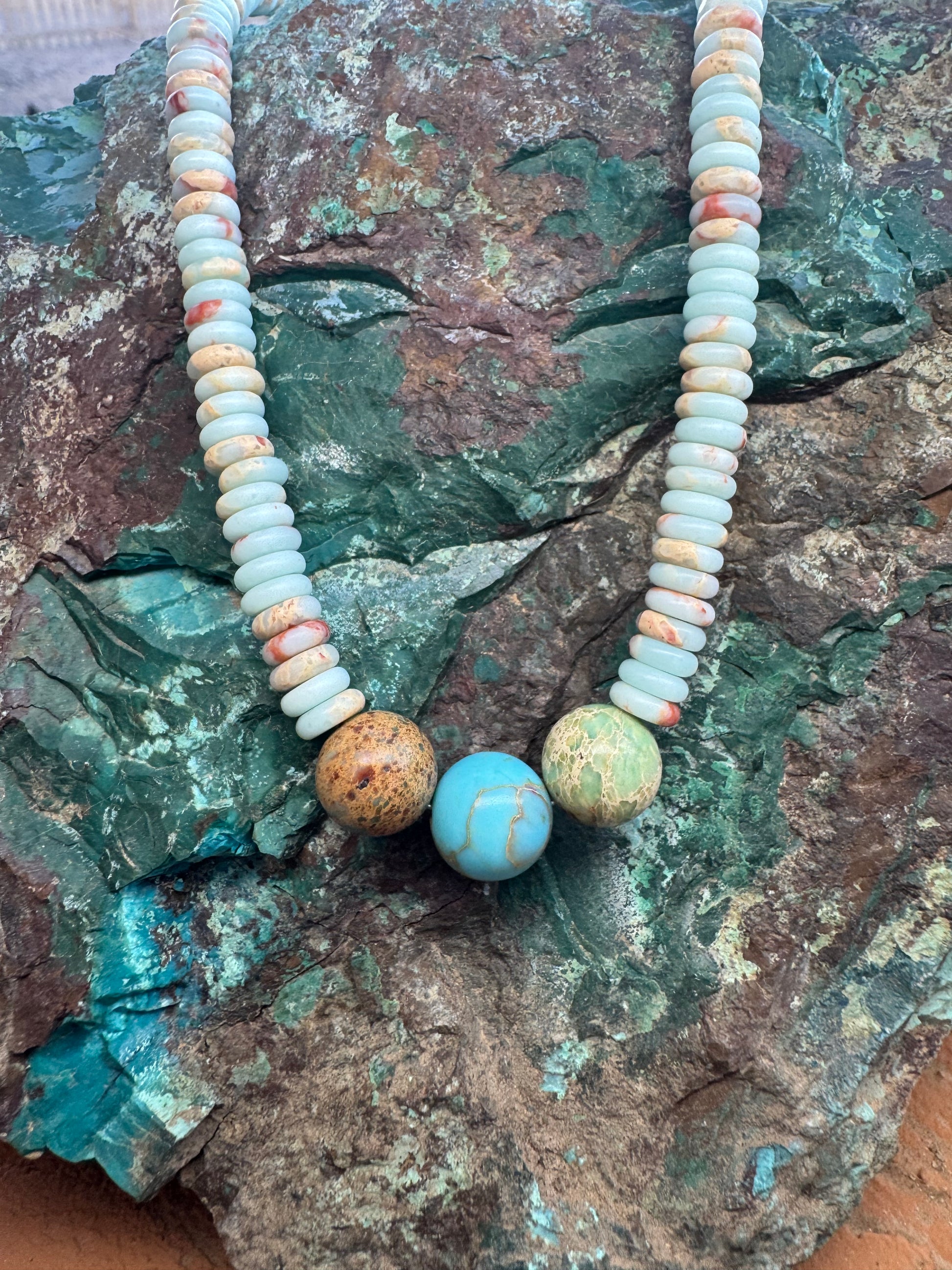 Sea Sediment Jasper Heishi Necklace
