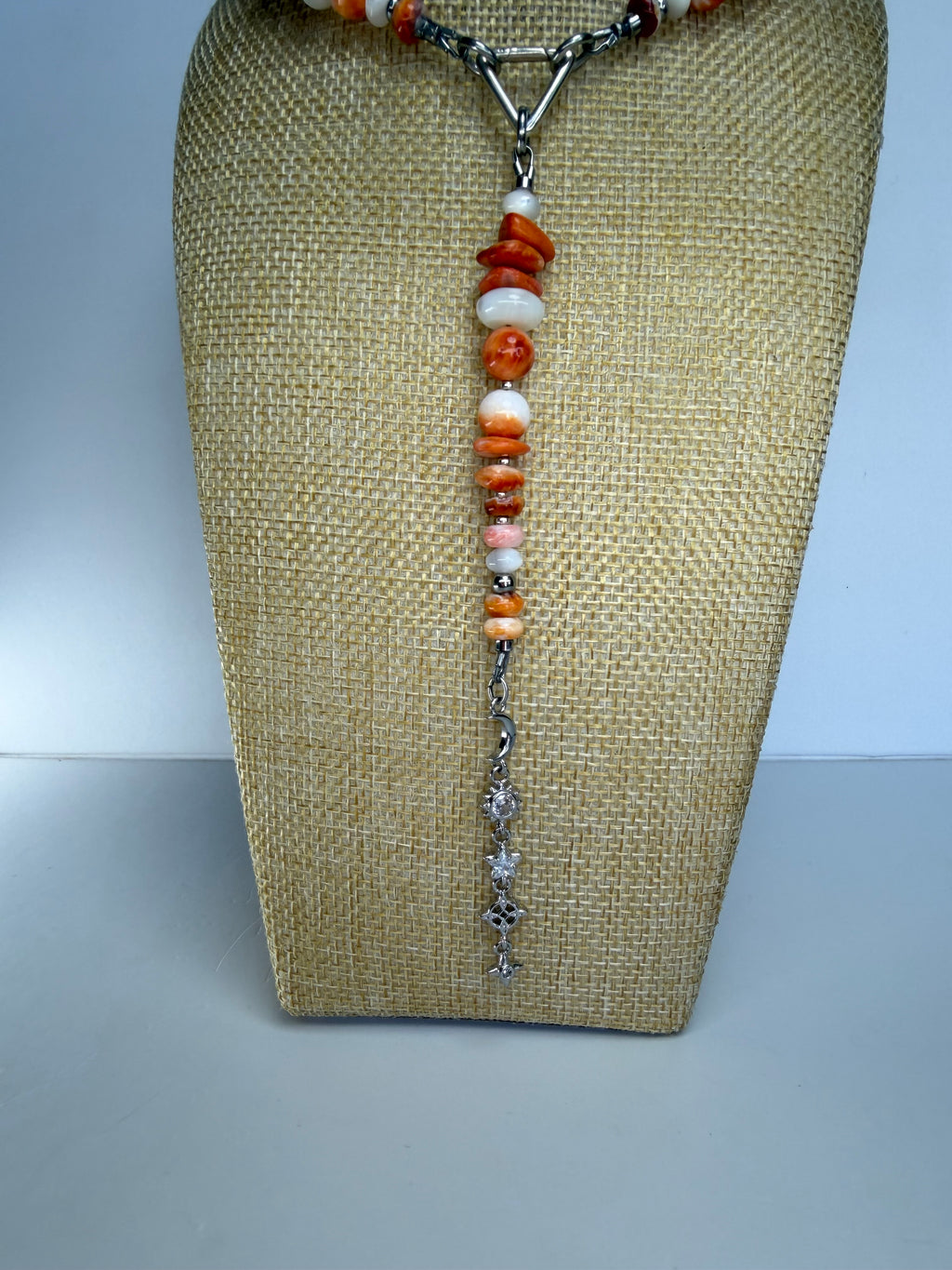 Baja Spiny Oyster & Mother of Pearl Necklace