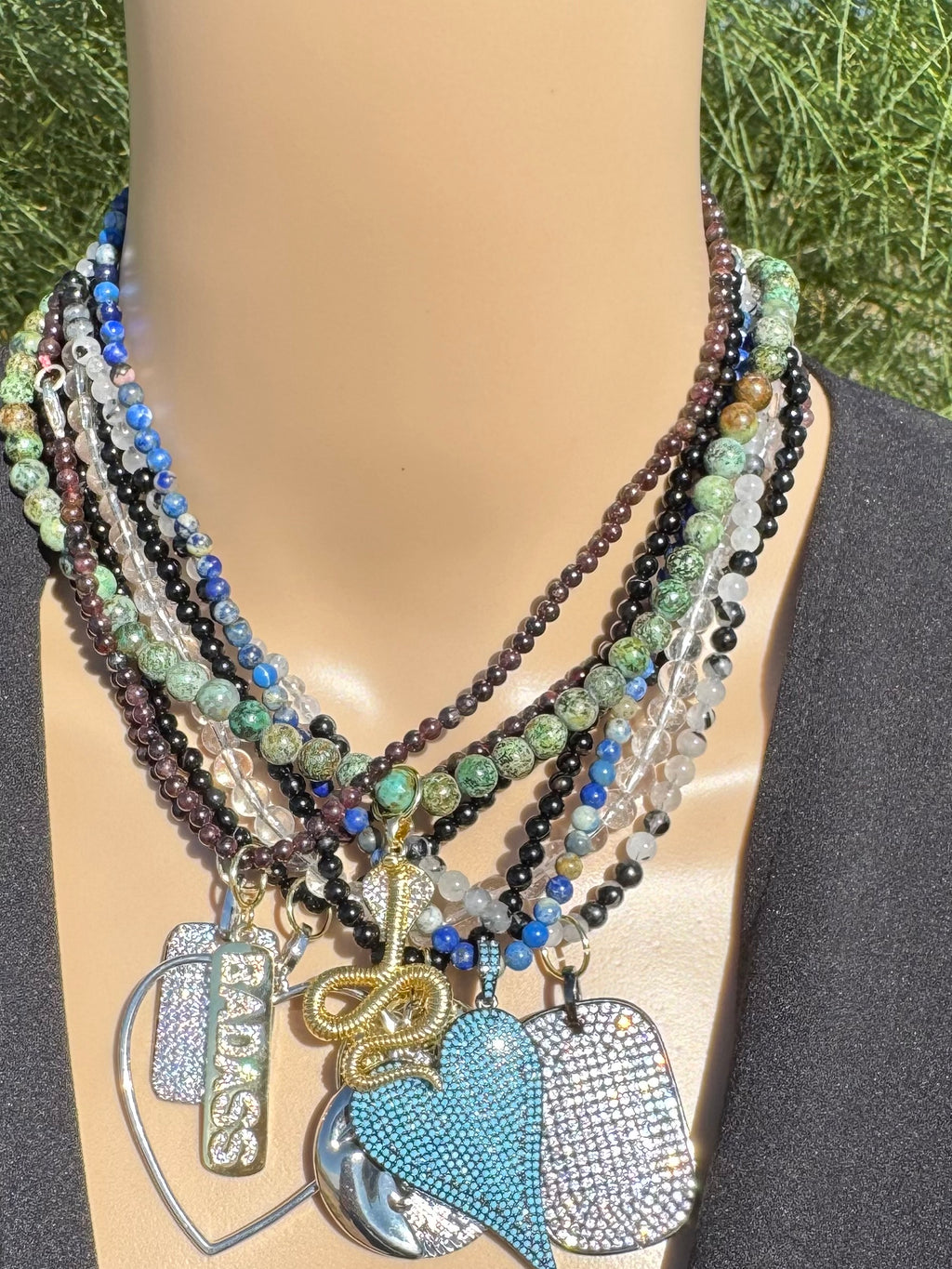 Simple Handmade Gemstone Necklaces – 16” (with 2” extender)