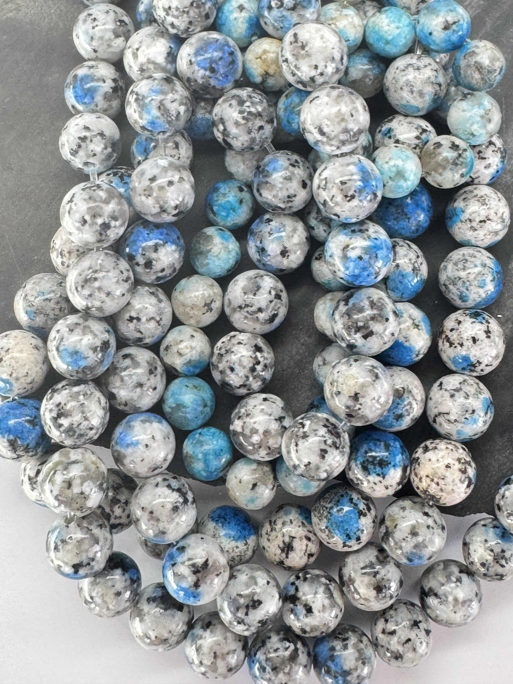 Natural K2 Stone - with striking blue azurite in granite matrix