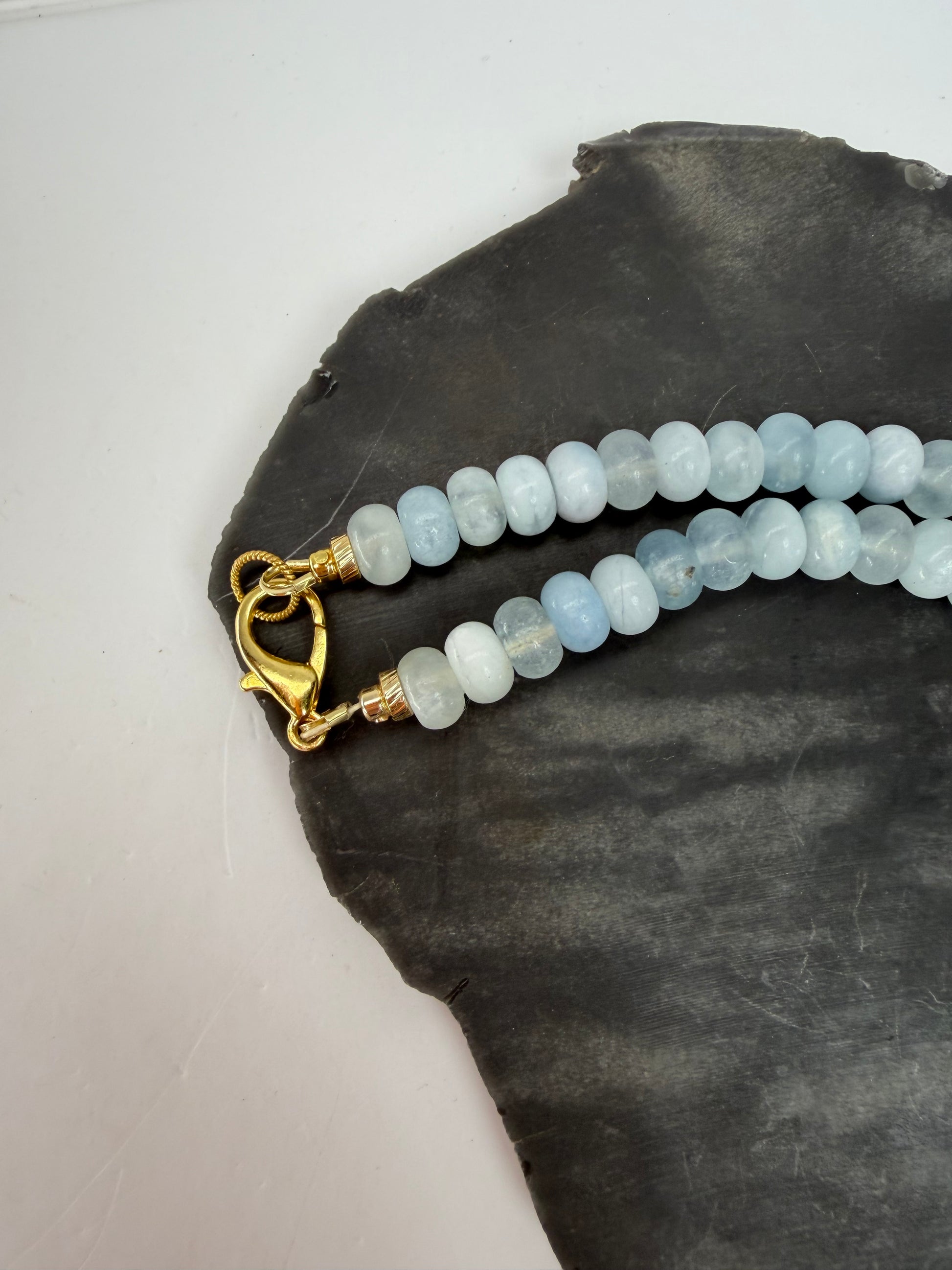 Aquamarine Rondel Necklace