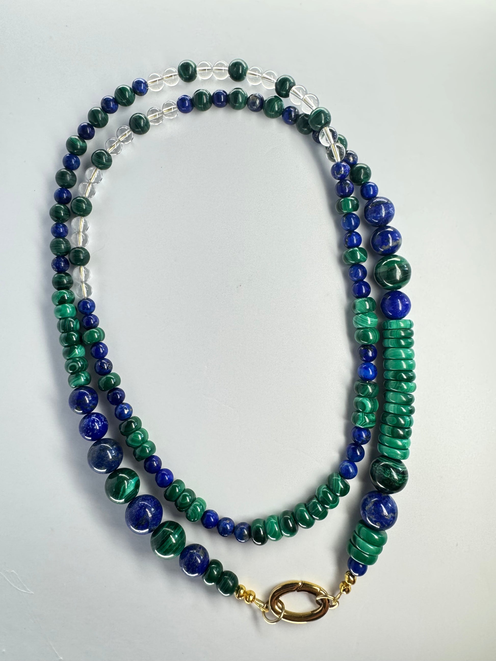 Malachite • Lapis Lazuli • Clear Quartz (35”)