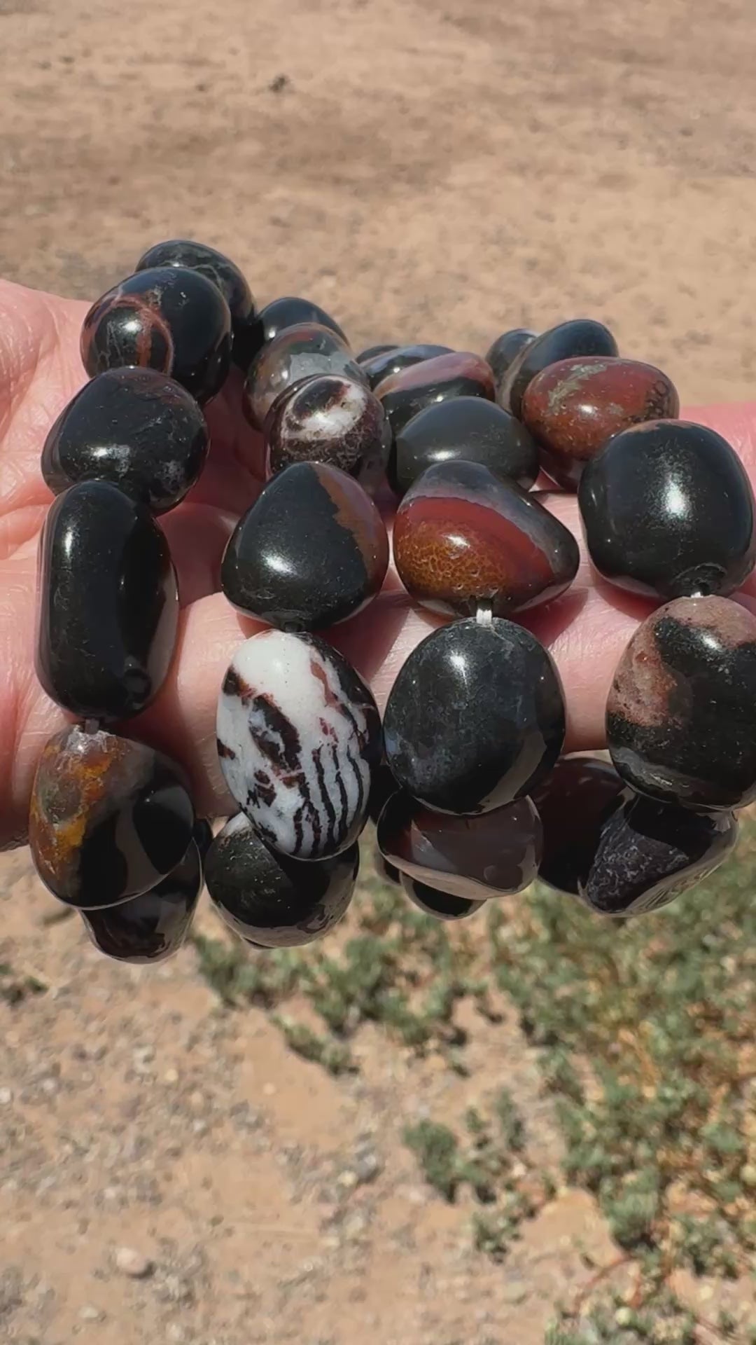 Black Agate Nuggets - GORGEOUS